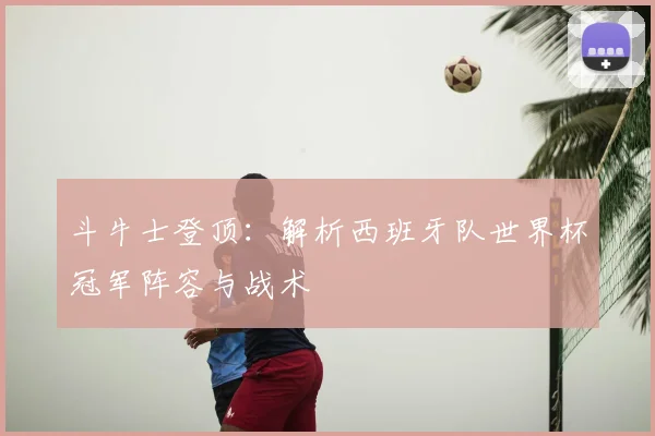 斗牛士登顶：解析西班牙队世界杯冠军阵容与战术